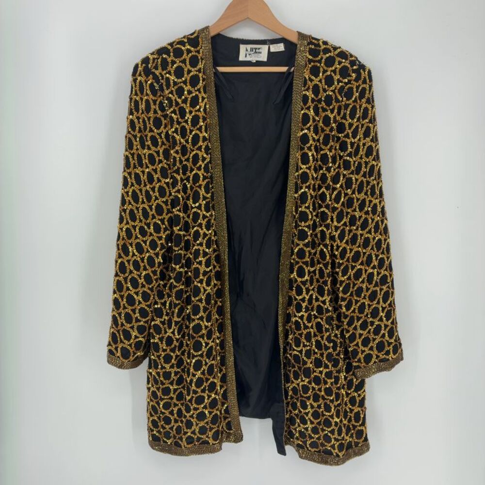 Night Line Embroidered Hand Beaded Jacket